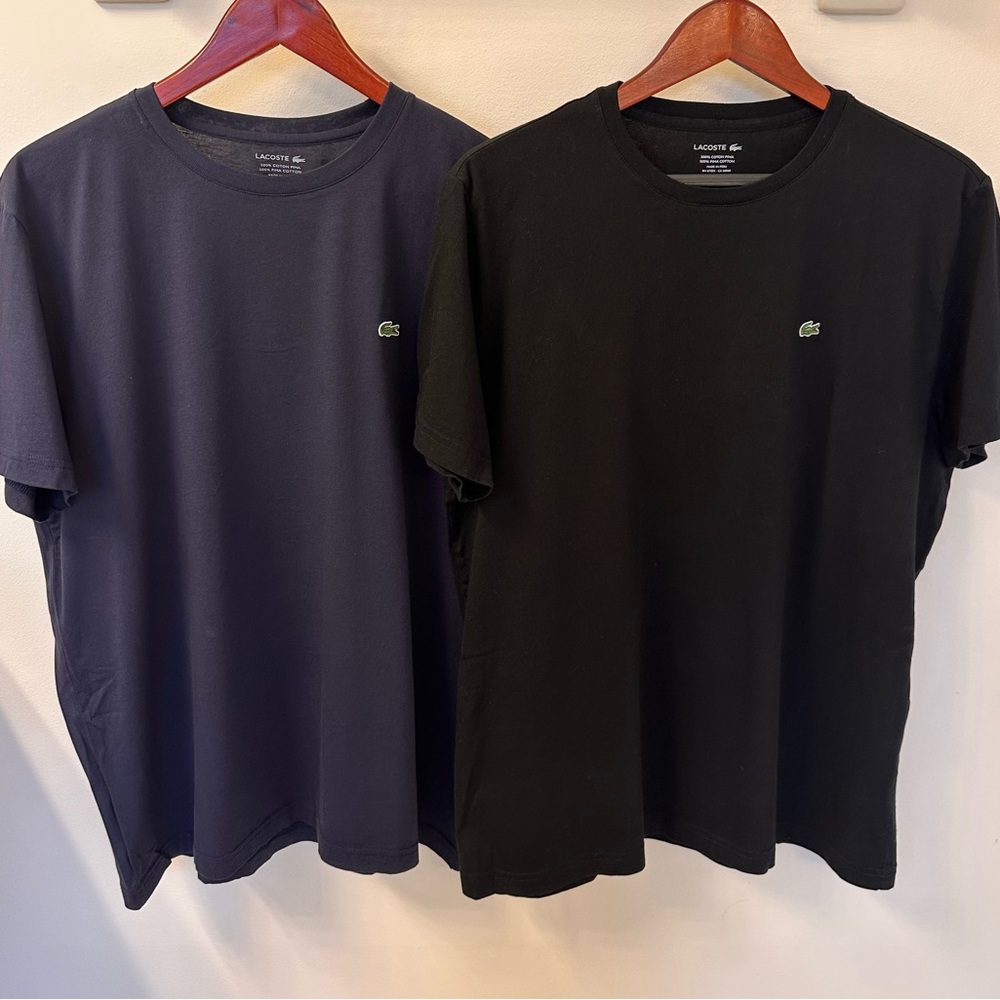 Lacoste Crew Neck 100% Pima Cotton “Two T-Shirts” (Men’s XL)